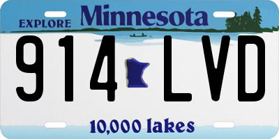 MN license plate 914LVD
