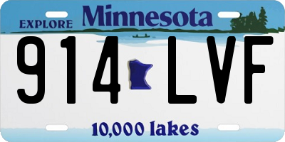MN license plate 914LVF