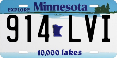 MN license plate 914LVI