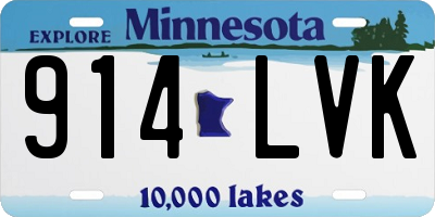 MN license plate 914LVK
