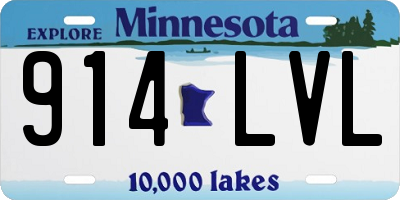 MN license plate 914LVL