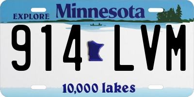 MN license plate 914LVM