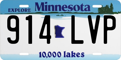 MN license plate 914LVP
