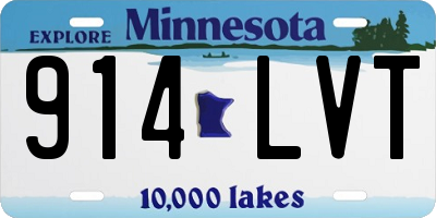 MN license plate 914LVT