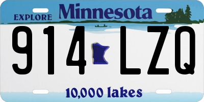 MN license plate 914LZQ