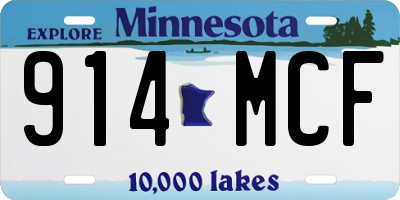 MN license plate 914MCF