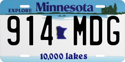 MN license plate 914MDG