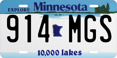 MN license plate 914MGS