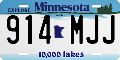 MN license plate 914MJJ