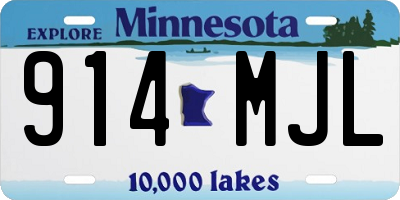 MN license plate 914MJL
