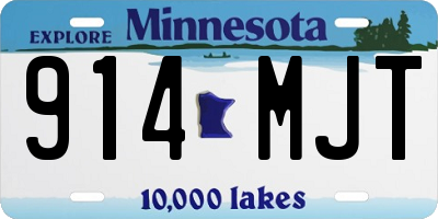 MN license plate 914MJT