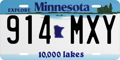 MN license plate 914MXY