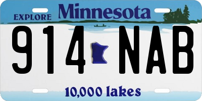 MN license plate 914NAB