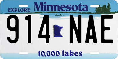 MN license plate 914NAE