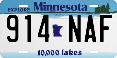 MN license plate 914NAF