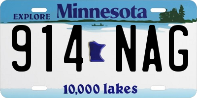 MN license plate 914NAG