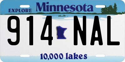 MN license plate 914NAL