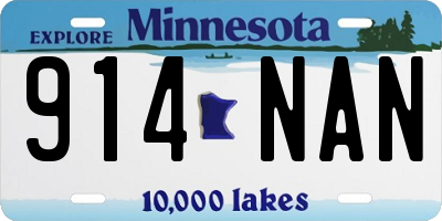 MN license plate 914NAN