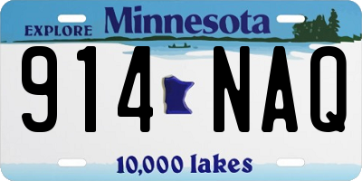 MN license plate 914NAQ