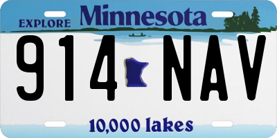 MN license plate 914NAV