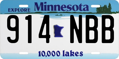 MN license plate 914NBB