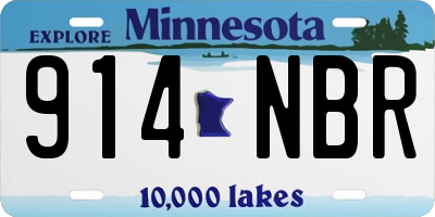 MN license plate 914NBR