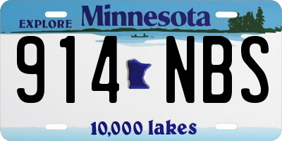 MN license plate 914NBS