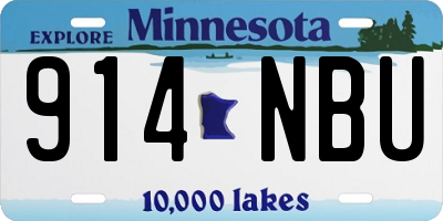 MN license plate 914NBU