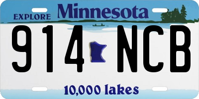 MN license plate 914NCB