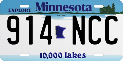 MN license plate 914NCC