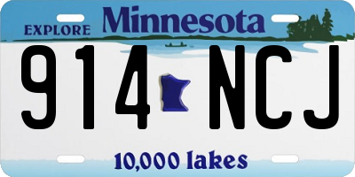 MN license plate 914NCJ