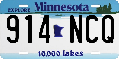 MN license plate 914NCQ