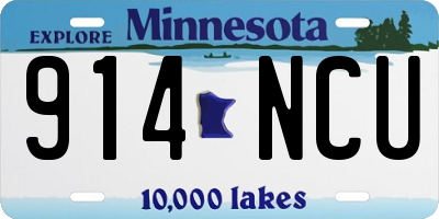 MN license plate 914NCU