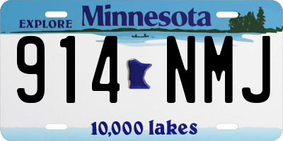 MN license plate 914NMJ