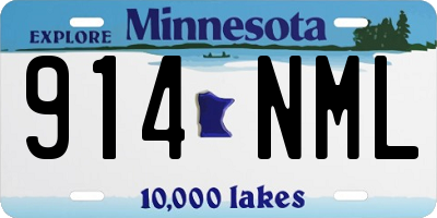 MN license plate 914NML