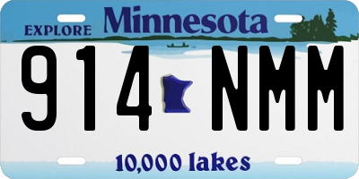 MN license plate 914NMM