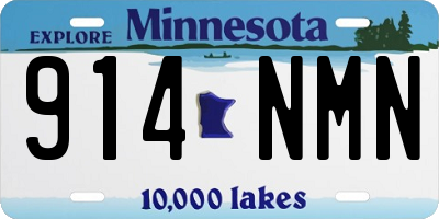 MN license plate 914NMN