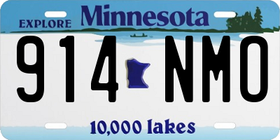 MN license plate 914NMO