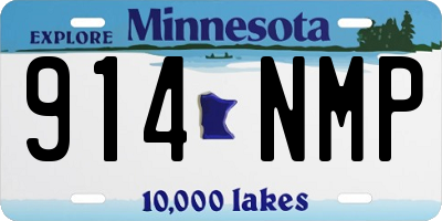 MN license plate 914NMP
