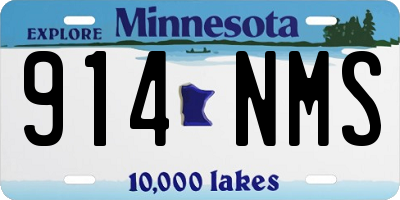 MN license plate 914NMS