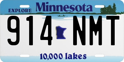 MN license plate 914NMT