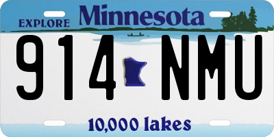 MN license plate 914NMU