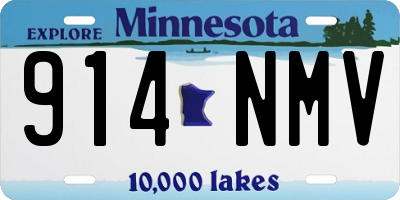MN license plate 914NMV