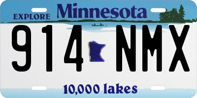 MN license plate 914NMX