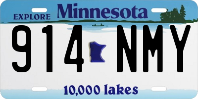 MN license plate 914NMY