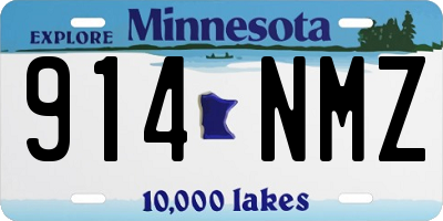 MN license plate 914NMZ
