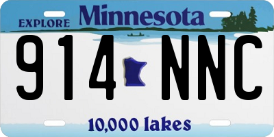 MN license plate 914NNC