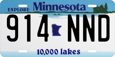 MN license plate 914NND