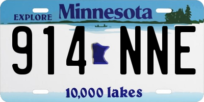 MN license plate 914NNE