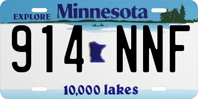 MN license plate 914NNF